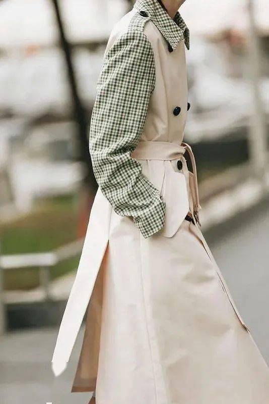 网红撞色风衣测评女,时尚与实穿的完美融合